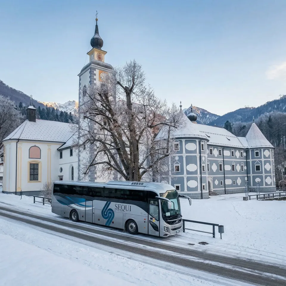An Autolinee Sequi coach on the road